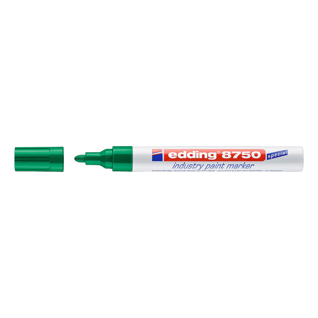 Průmyslový lakový popisovač edding 8750, zelený, 2-4 mm, 10 ks/bal.